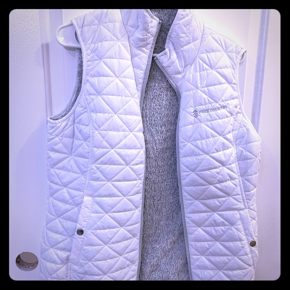 White insulated vest